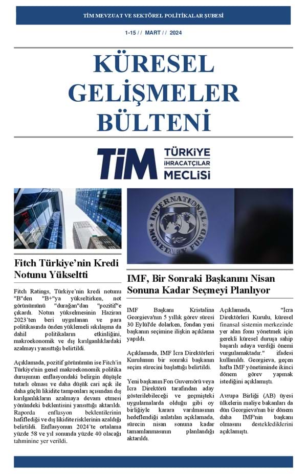 1-15 Mart 2024 Bülteni 